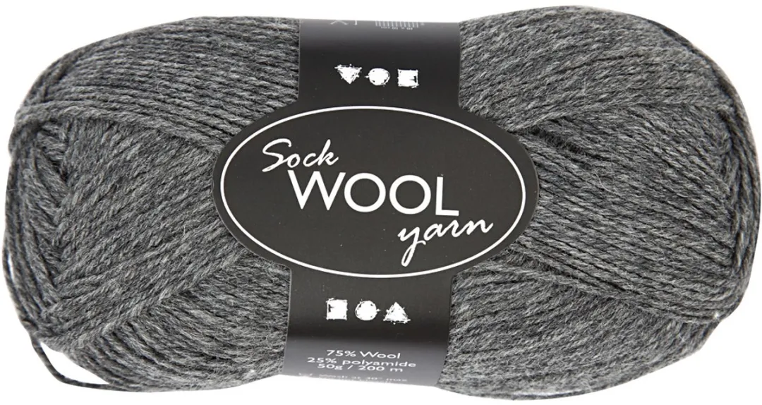 Creativ Company Creotime Sokkenwol 50g Donkergrijs