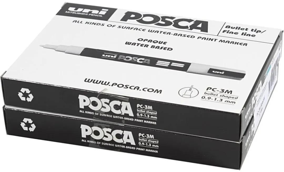 Posca Uni Verfmarker Set - 12 Stuks (3x4) - Multi
