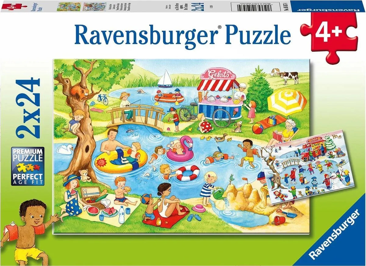 Ravensburger Plezier aan het Meer Puzzels - 2x24 Stuks Multicolor
