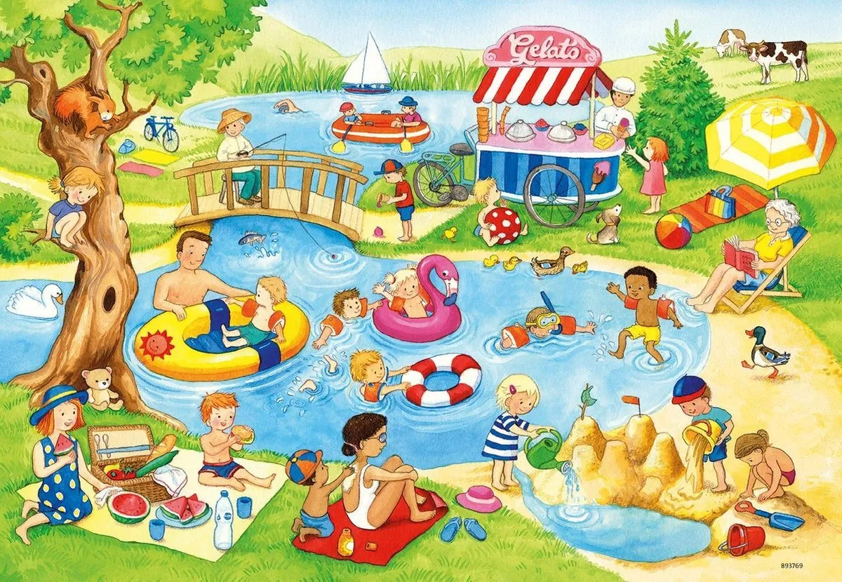 Ravensburger Plezier aan het Meer Puzzels - 2x24 Stuks Multicolor