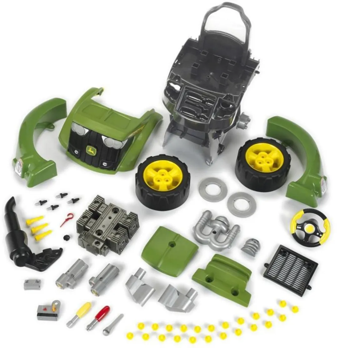 Klein Toys John Deere Trekker Motorblok 3916 - 56 Onderdelen - Groen/Geel - afbeelding 6 van 6