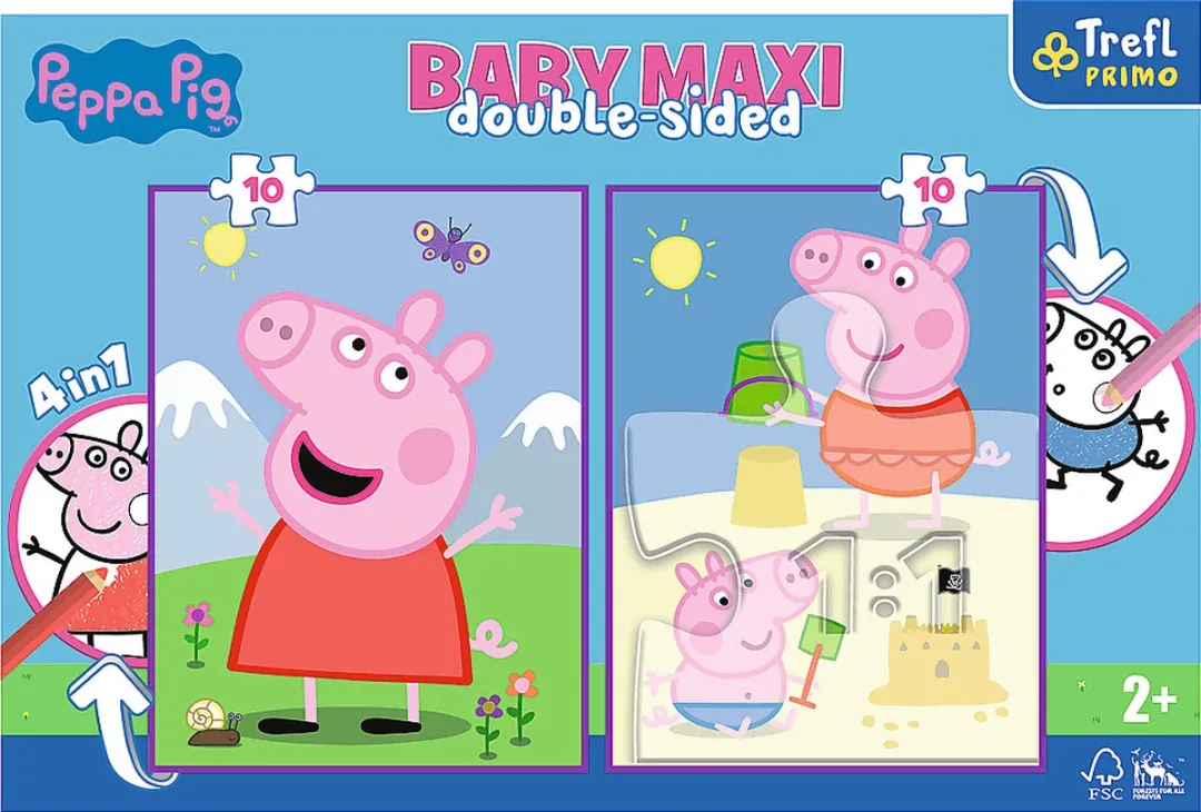 Trefl Peppa Pig Baby Maxi Good Day Puzzel - 10 Stuks - Multicolor