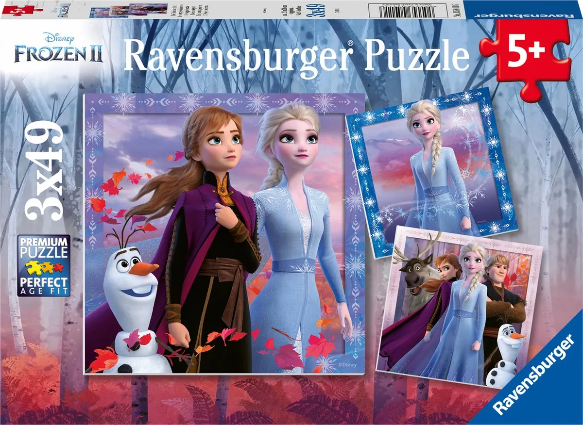 Ravensburger Disney Frozen 2 Puzzels - 3x49 Stuks - Multicolor