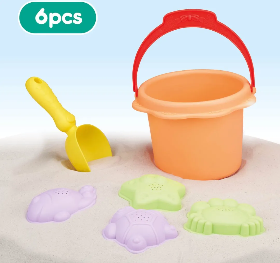 Eddy Toys Zandspeelgoed - Emmer Schep Vormpjes Blauw Oranje