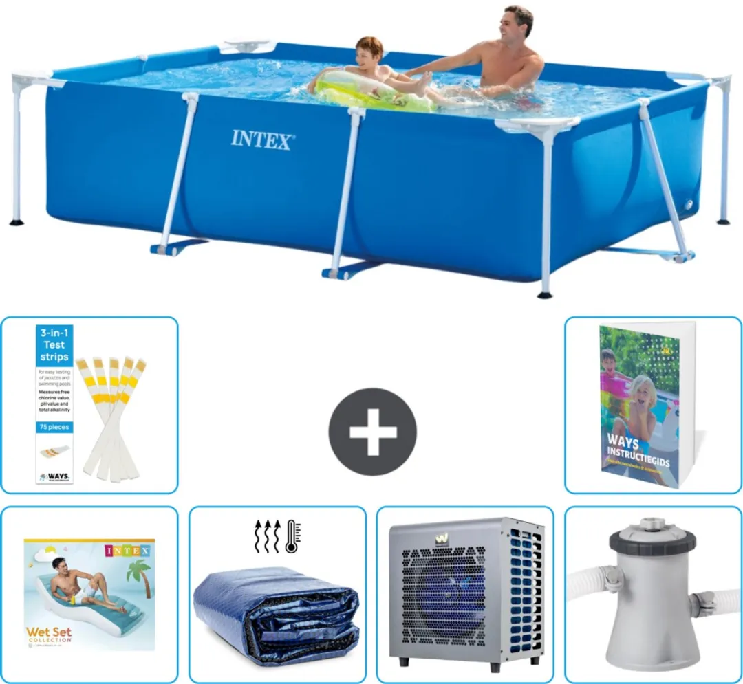 Intex Rechthoekig Frame Zwembad 260x160x65cm Blauw