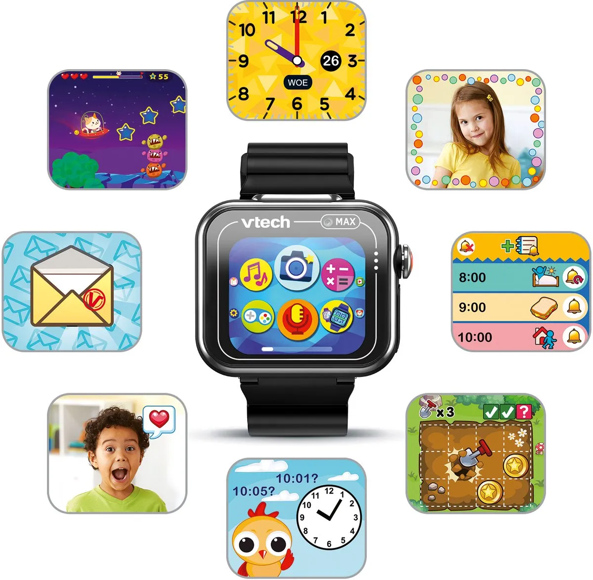 VTech KidiZoom Max Smartwatch - Zwart