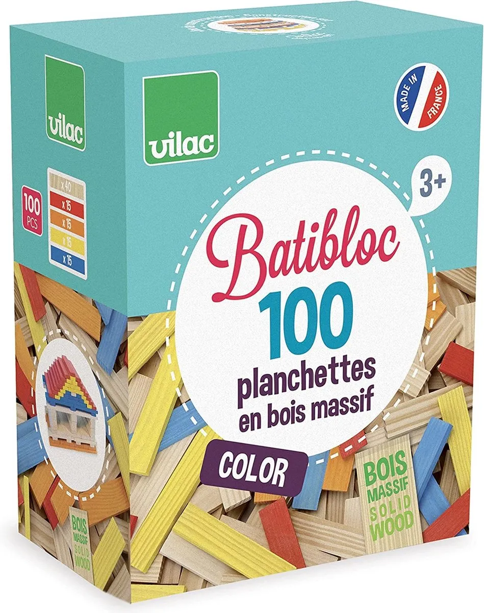 Vilac Batibloc 100 Houten Puzzelset