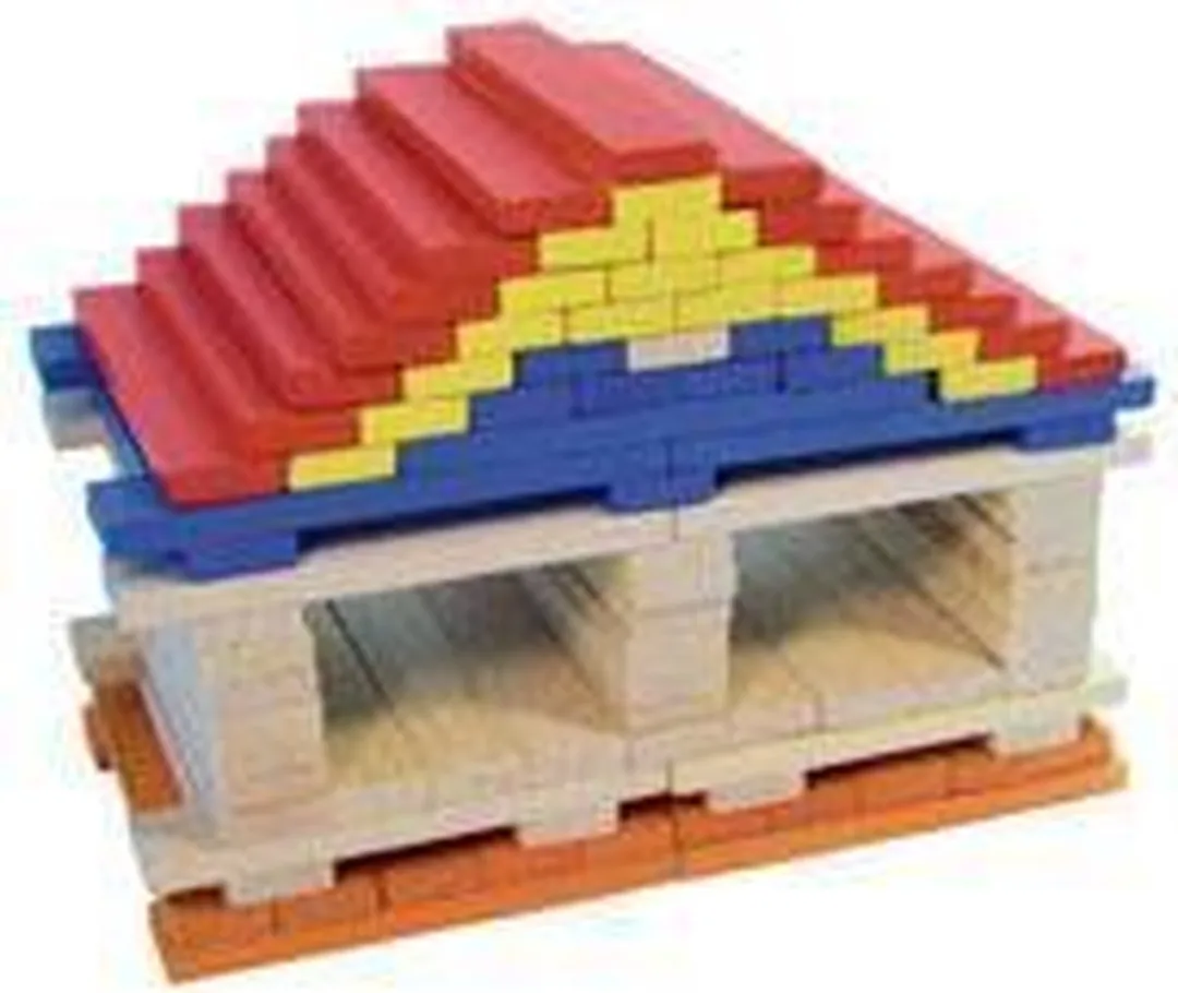 Vilac Batibloc 100 Houten Puzzelset - 100 Stukken - Multicolor
