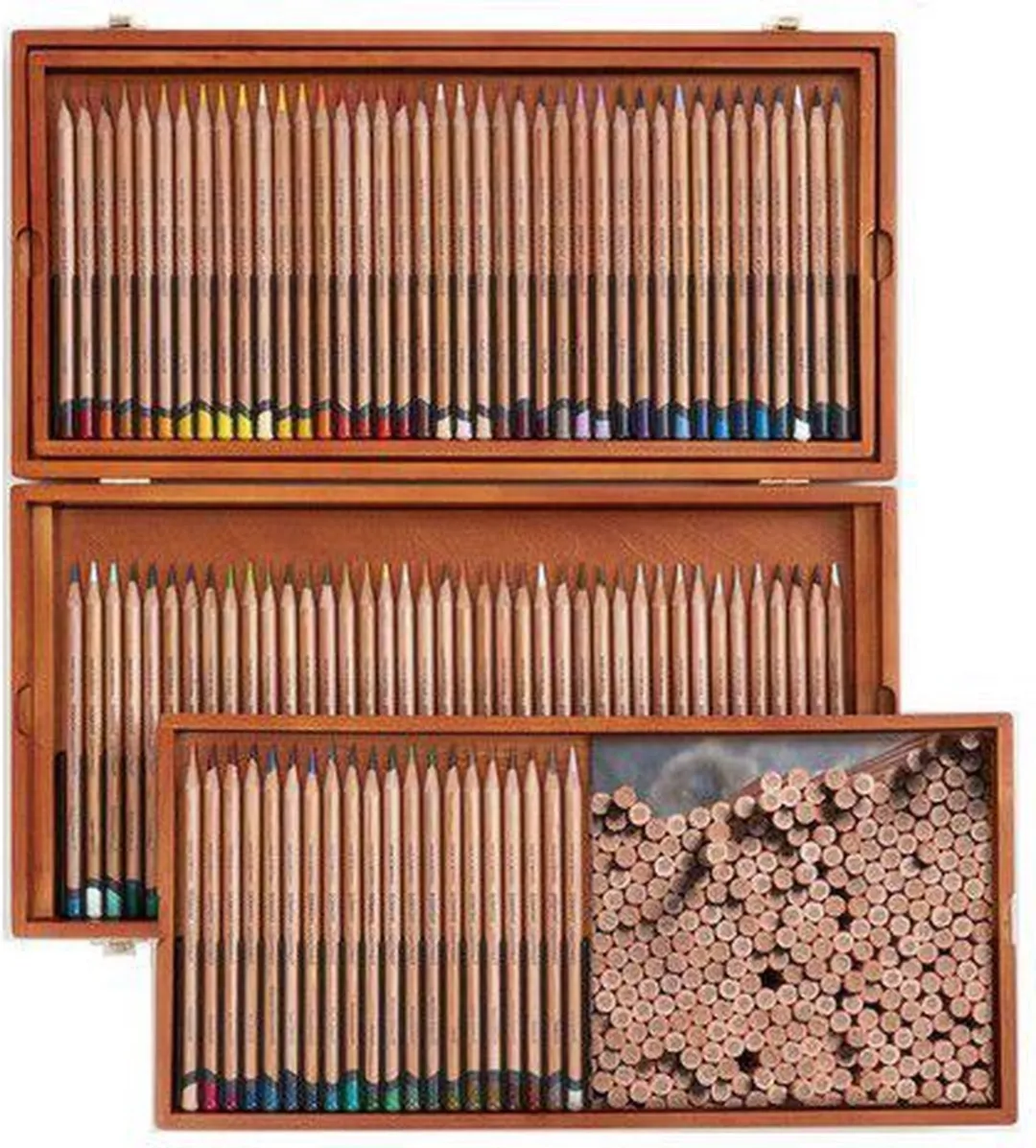 Derwent Lightfast Potloodset 100 Stuks - Houten Kist