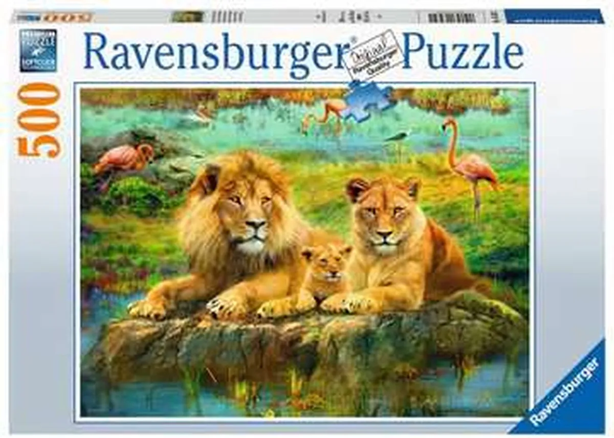 Ravensburger Leeuwen in de Savanne Puzzel 500 Stuks - Multicolor