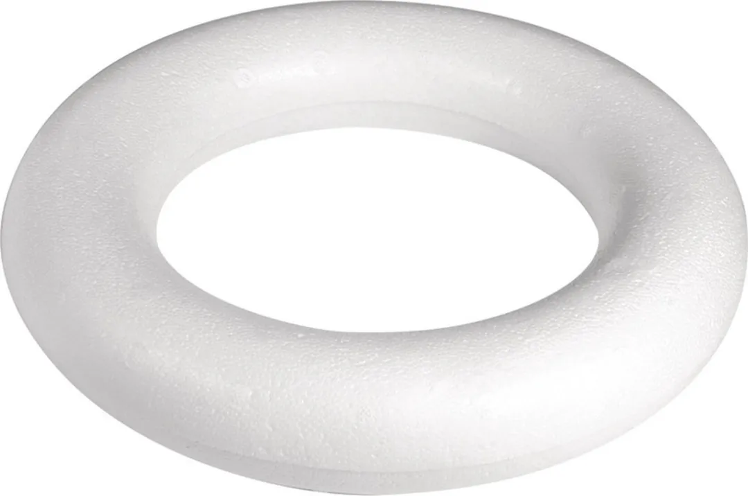 Rayher Piepschuim Ring/Krans Wit 22cm