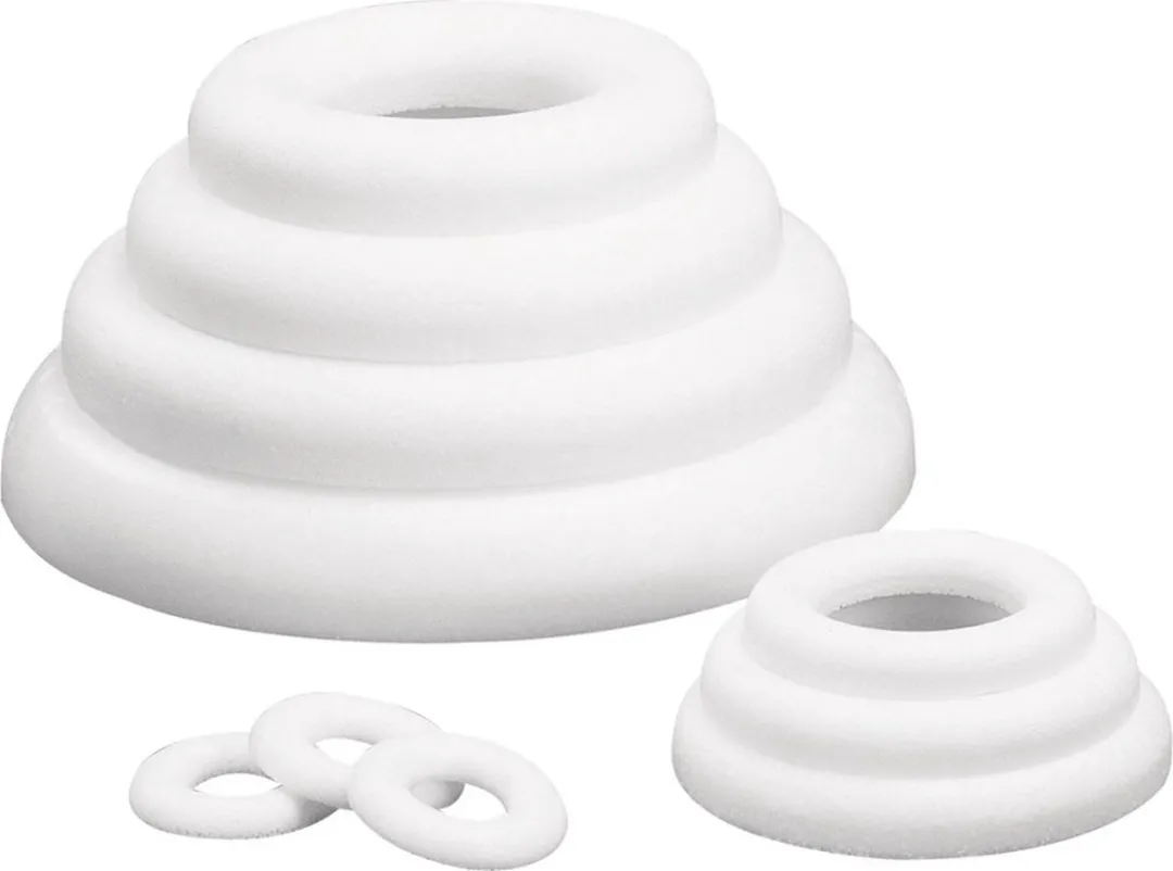 Rayher Piepschuim Ring/Krans Wit 22cm
