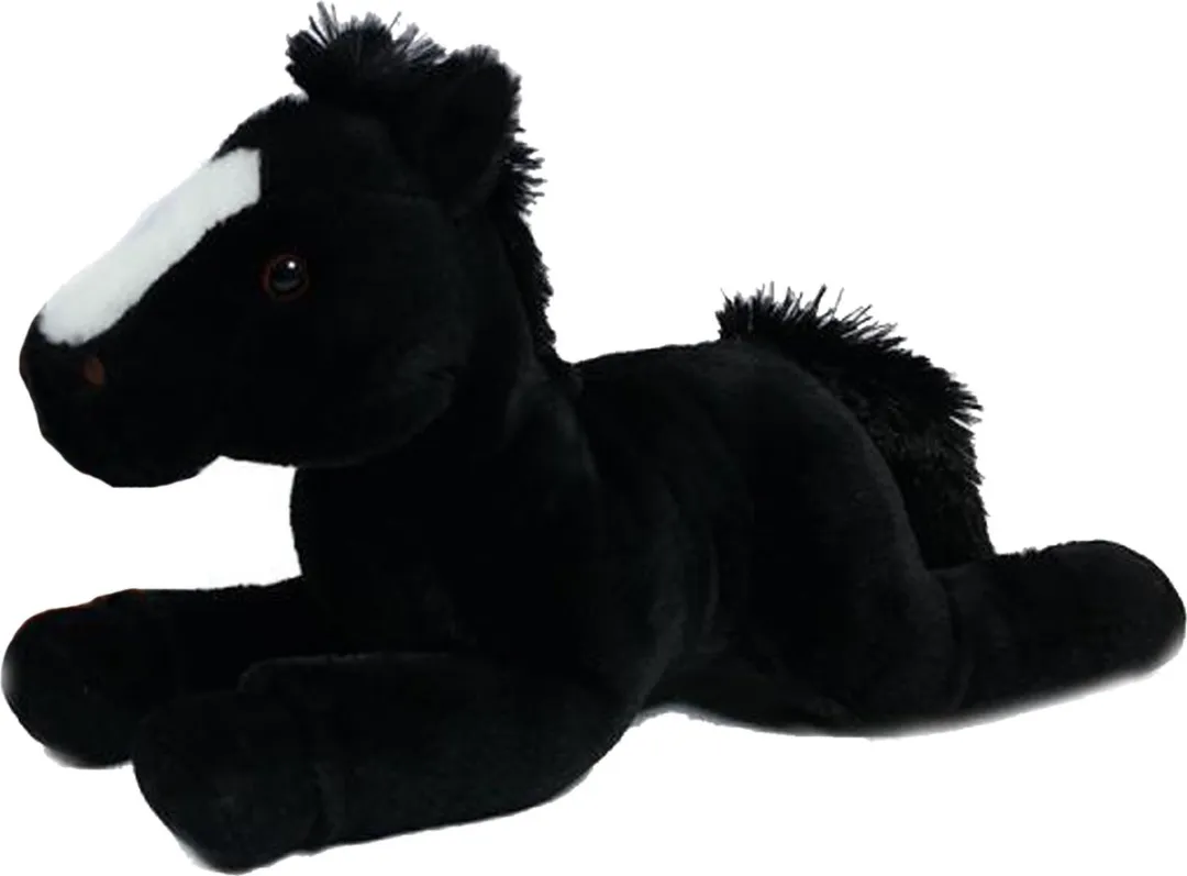 PIA Soft Toys Knuffelpaard Lopend - Zwart 35cm