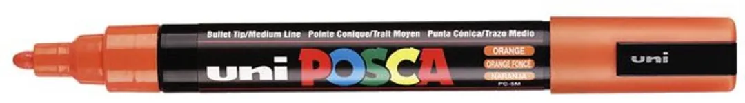 Posca PC-5M Markeerstiften - Donker Oranje - 6 Stuks