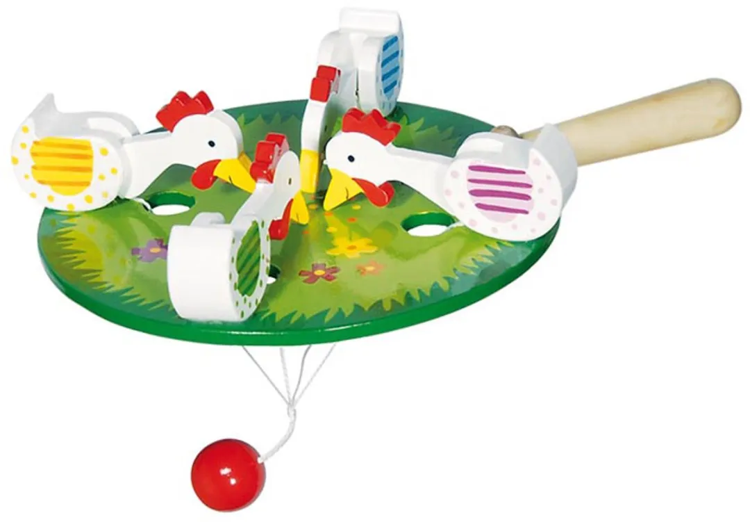 Goki 53915 Pecking Chickens - 2 Spelers
