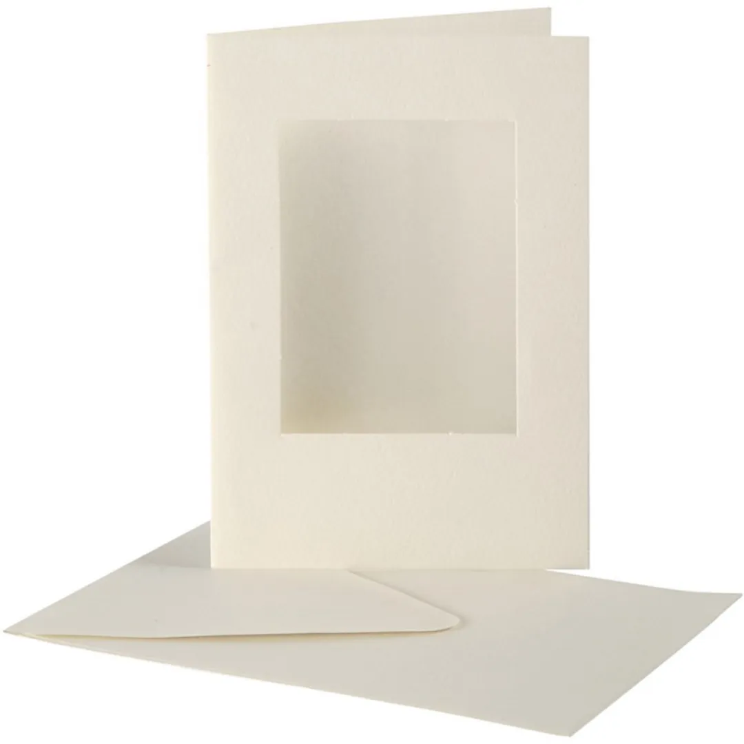 Creativ Company Passepartout 10,5x15cm - Off-white - 10 Stuks