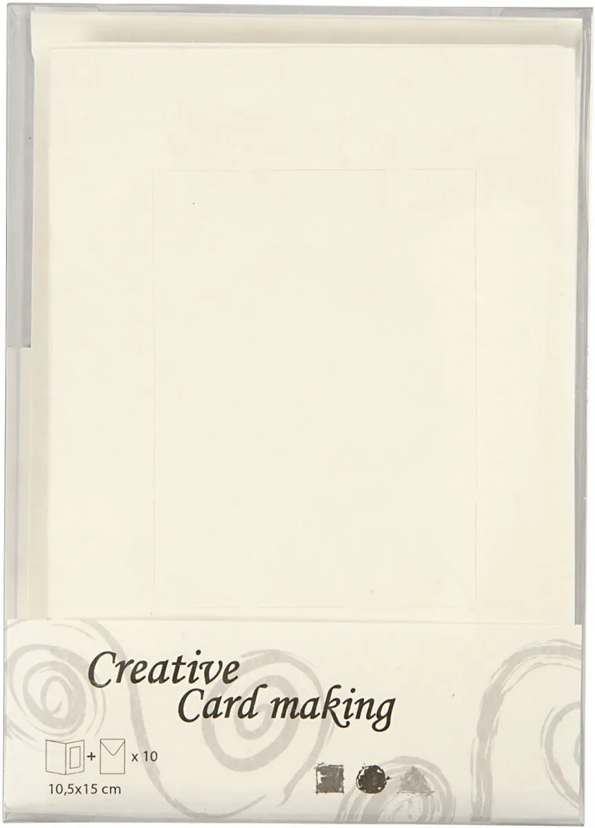 Creativ Company Passepartout 10,5x15cm - Off-white - 10 Stuks