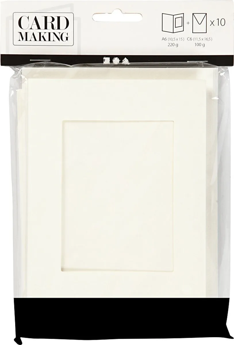Creativ Company Passepartout 10,5x15cm - Off-white - 10 Stuks