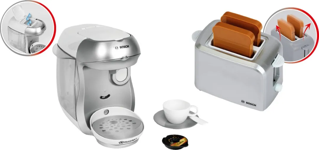 Klein Toys Bosch Mini Speelgoed Ontbijtset - Zilver