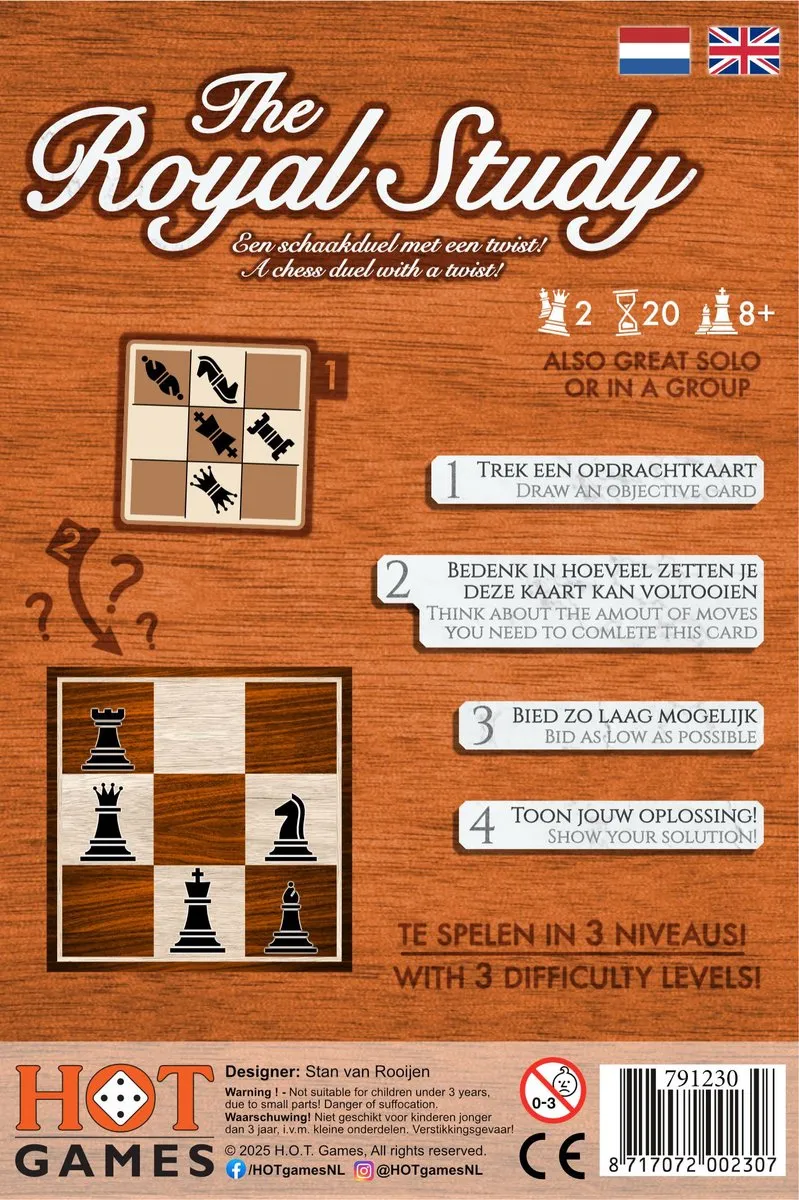 HOT Games The Royal Study Schaakspel 791230 - 2 Spelers