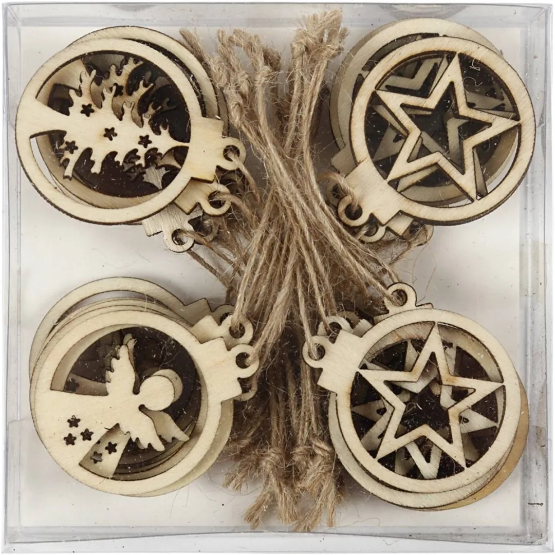 Creativ Company Engel Hangende Kerstdecoratie - 3 Stuks Multicolor