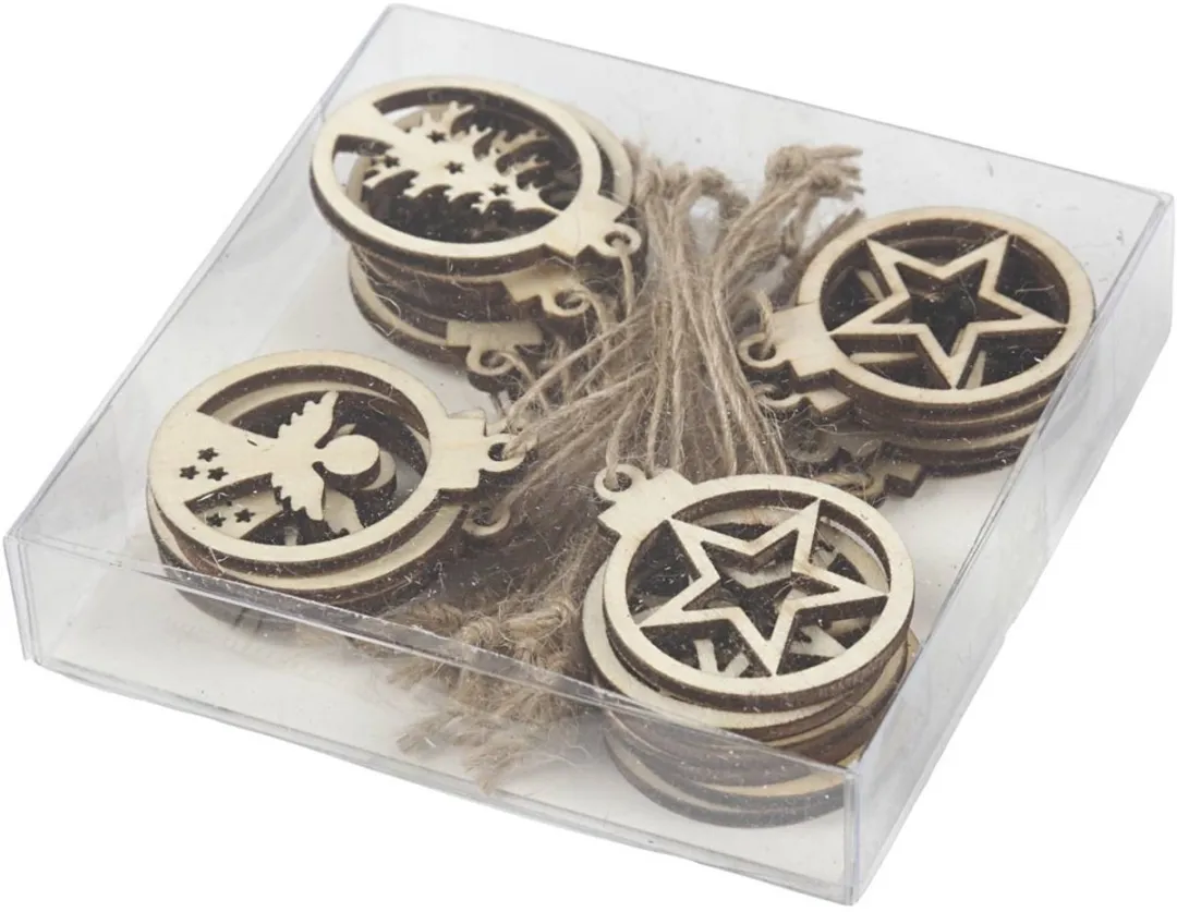 Creativ Company Engel Hangende Kerstdecoratie - 3 Stuks Multicolor