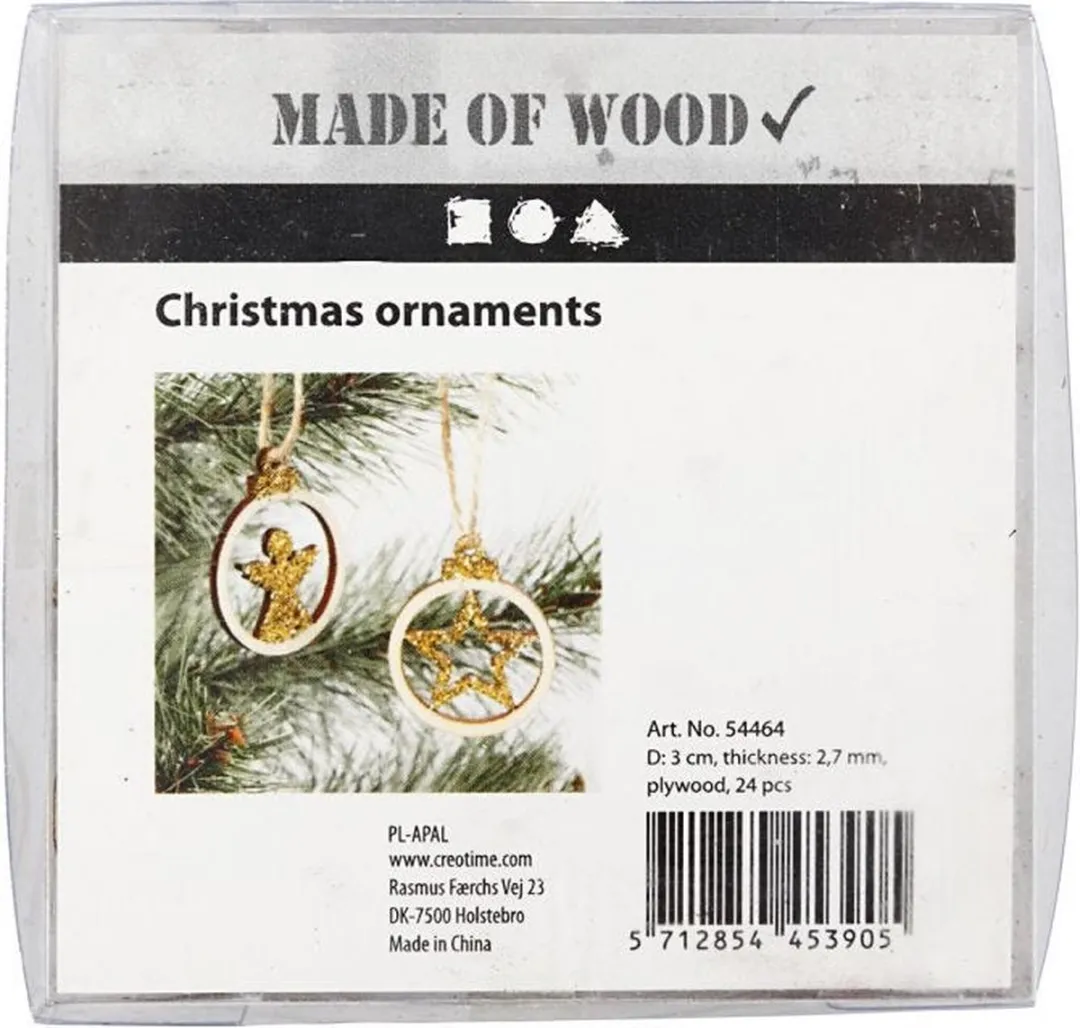Creativ Company Engel Hangende Kerstdecoratie - 3 Stuks Multicolor