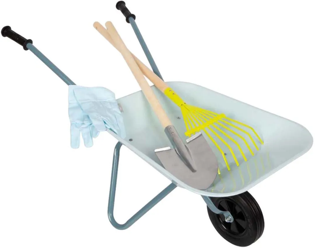 Small Foot Tuingereedschapset 5-delig - Kruiwagen - Multikleur