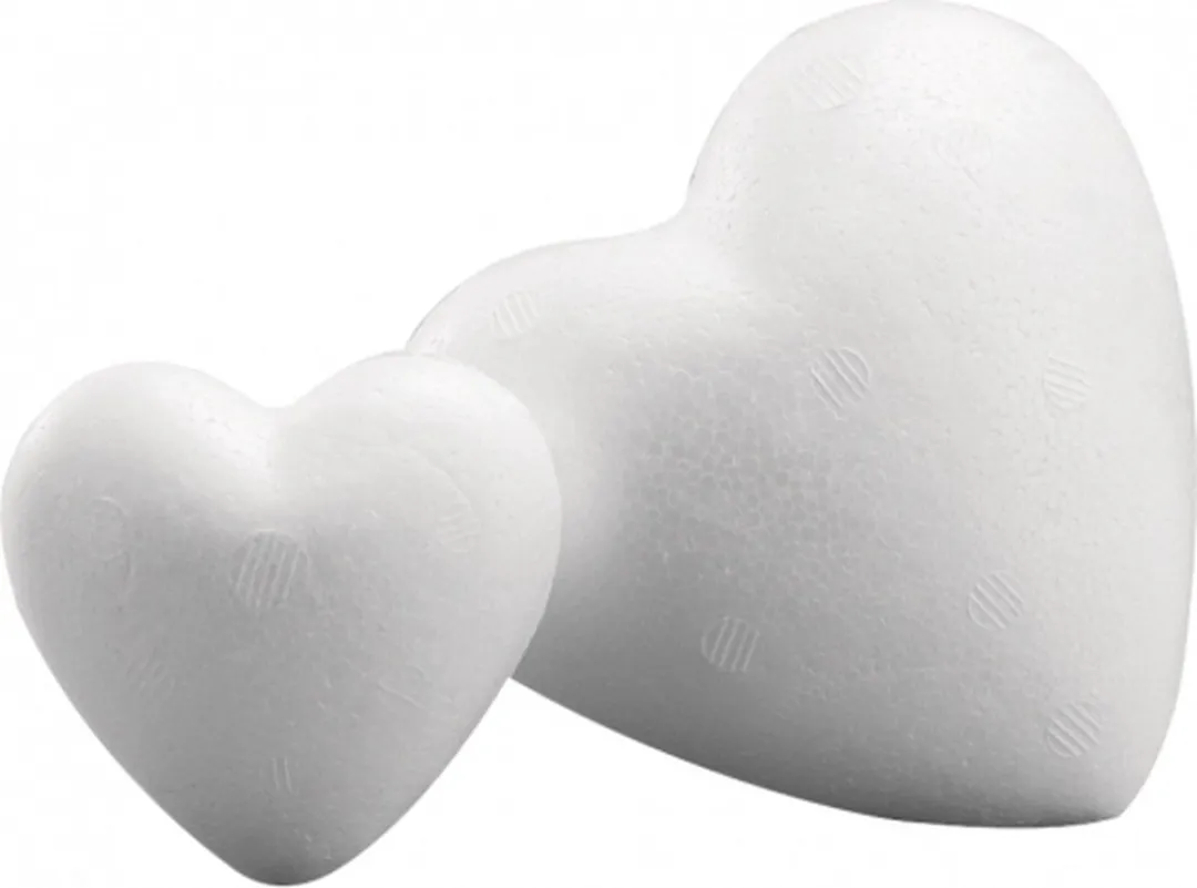 Rayher Piepschuim Hartjes - 15 Stuks - 5cm Wit