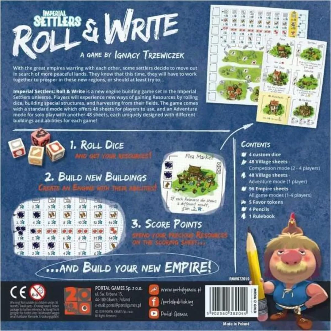 Portal Games Imperial Settlers Roll & Write POR82044 - 1-4 Spelers