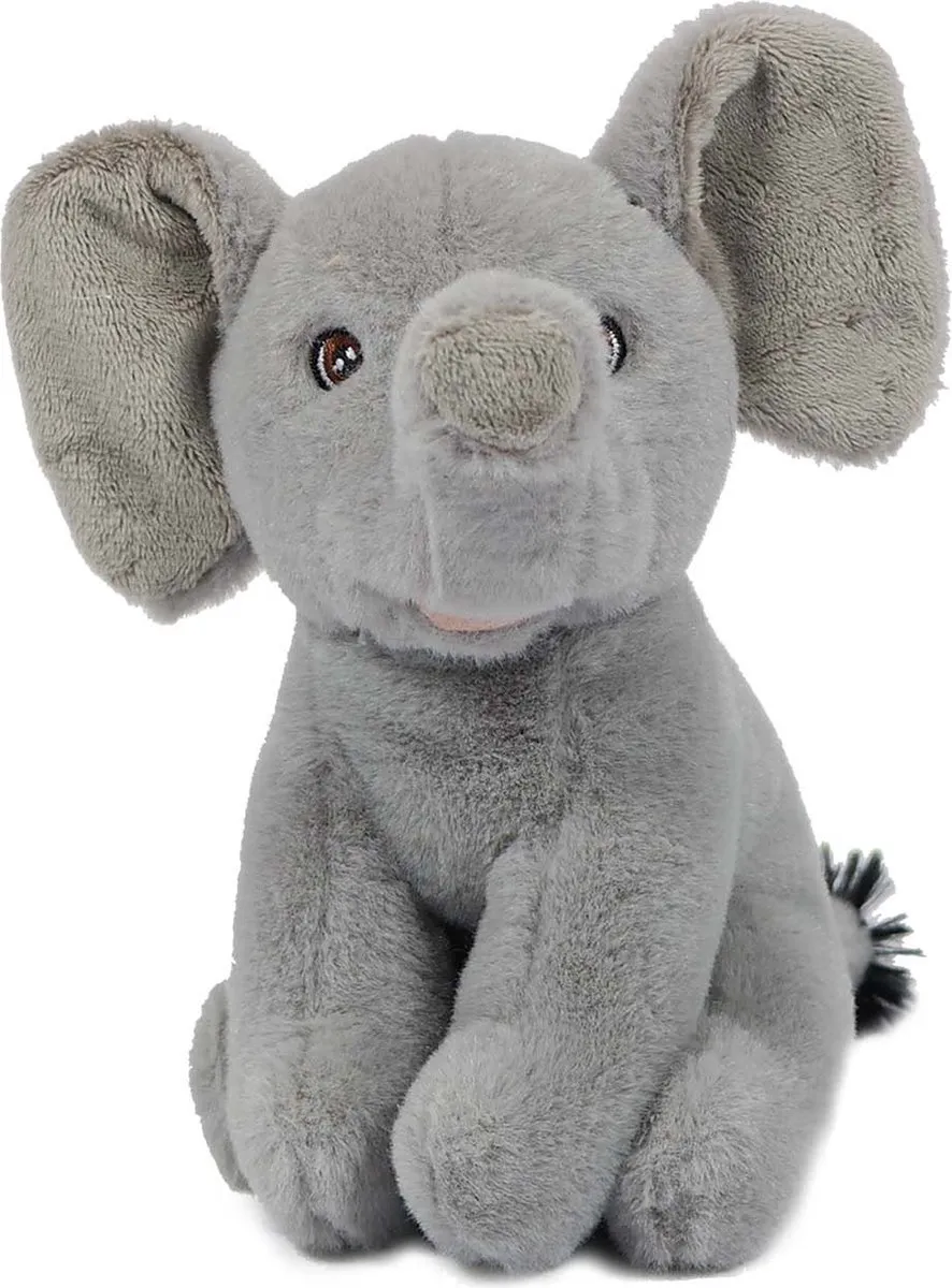 PIA Soft Toys Kuffeldier Olifant 14cm - Grijs