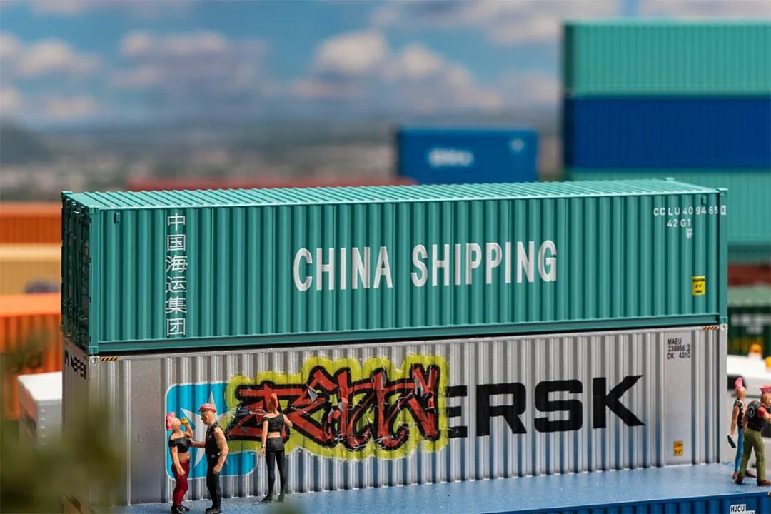 Faller H0 40' Container China Shipping Modelbouwset
