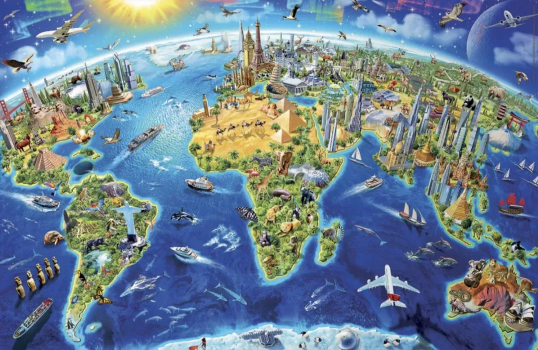 Educa Puzzel 1000 Stukjes Miniatuur Wereldsymbolen - Multi