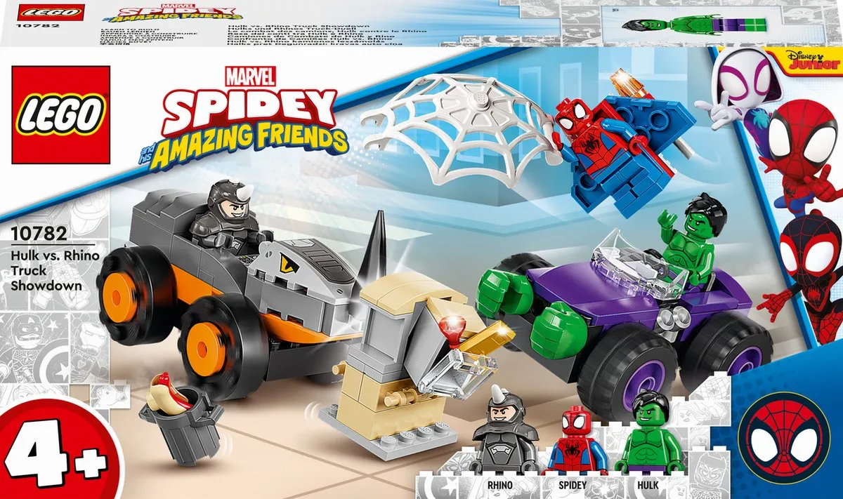 LEGO Marvel Spider-Man Hulk vs. Rhino Truck Duel 10782
