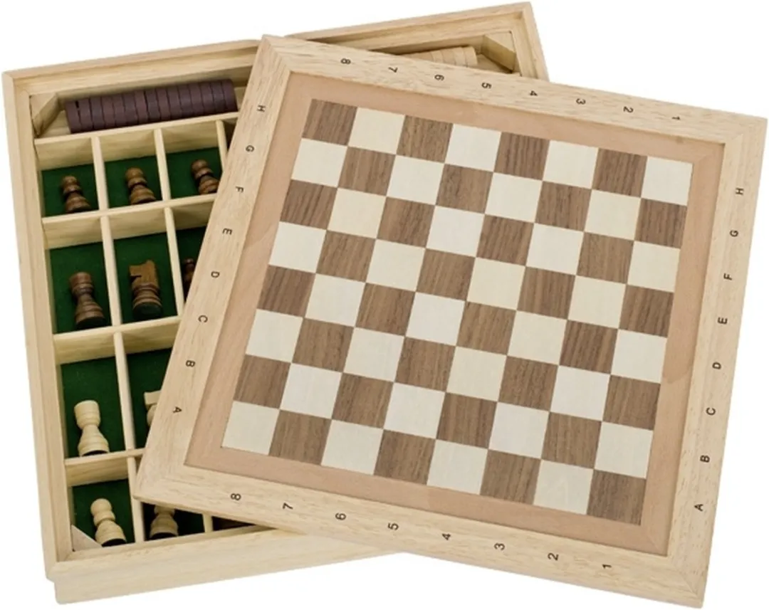 Goki GK56953 Schaakspel & Molenspel Hout