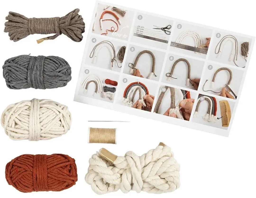 Creativ Company Mini Startersset Macramé Regenboog - Multicolor