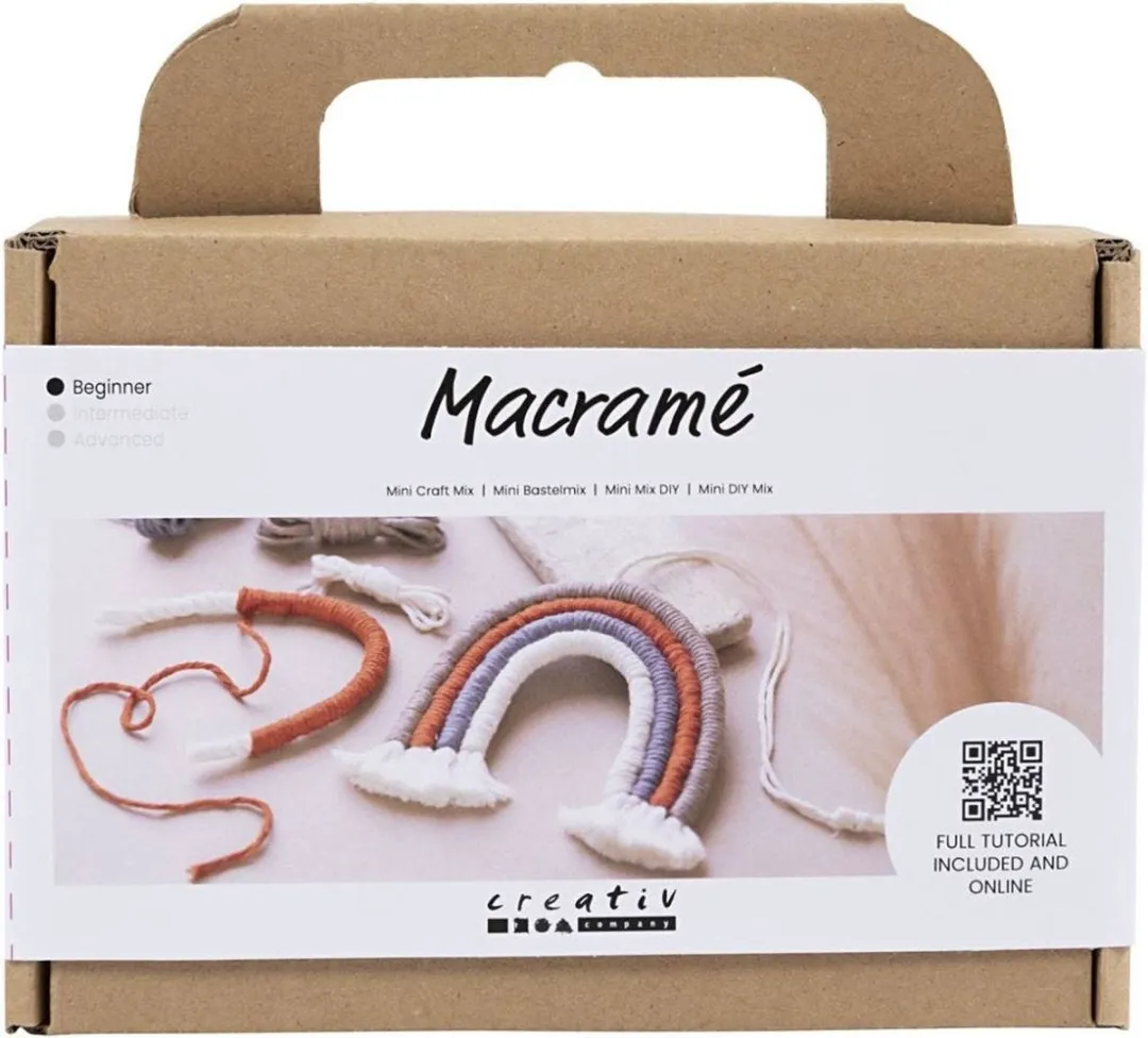 Creativ Company Mini Startersset Macramé Regenboog - Multicolor