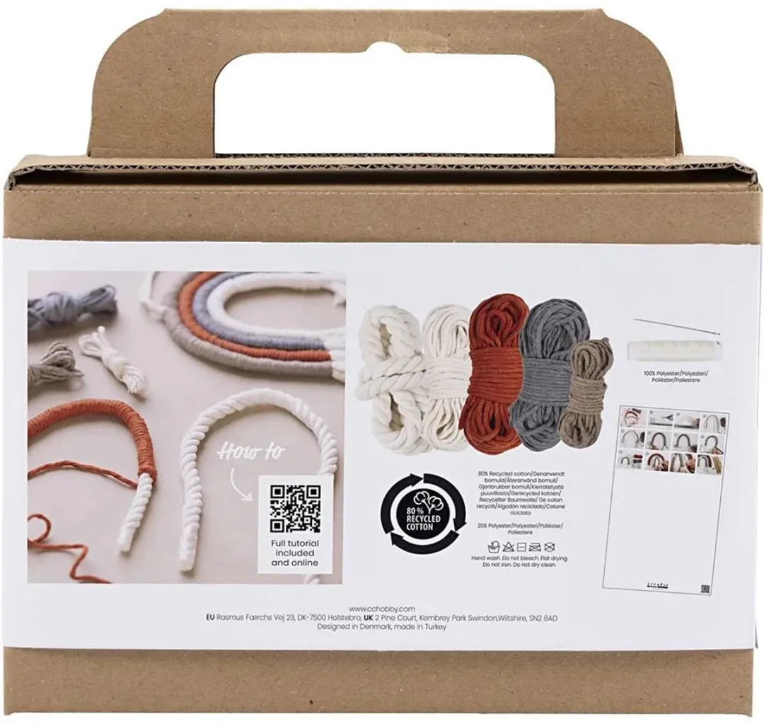 Creativ Company Mini Startersset Macramé Regenboog - Multicolor