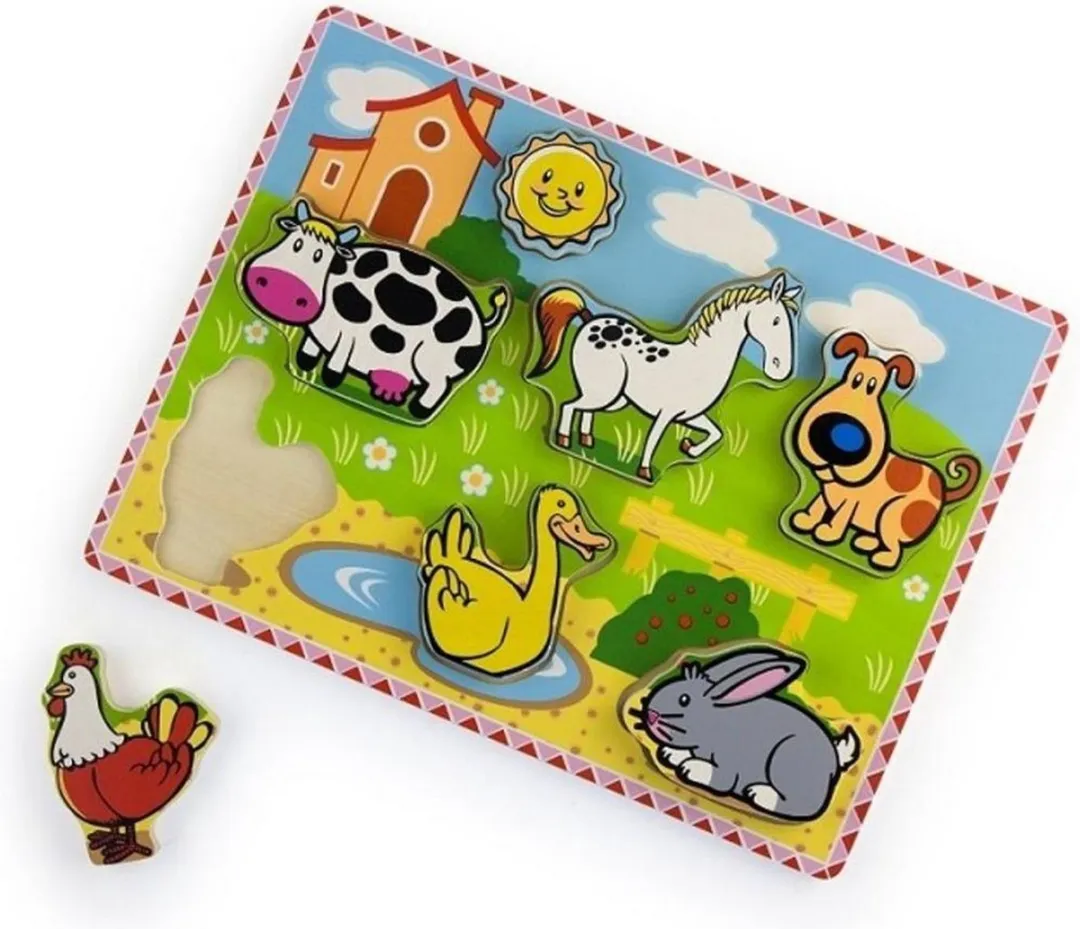 Simply For Kids Vormenpuzzel Hout Boerderij