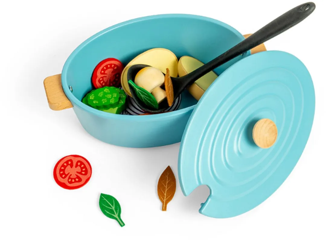 BIGJIGS Houten Stoofpannen Set 37046 - Multicolor