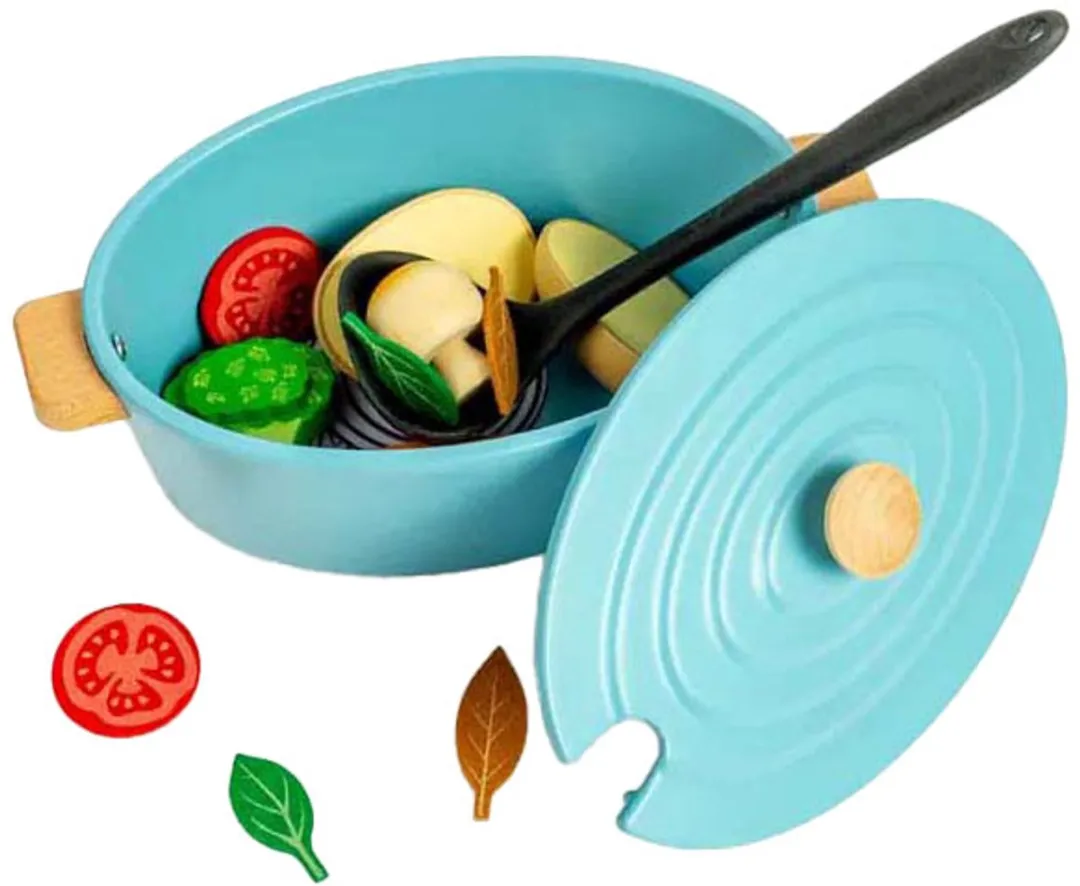 BIGJIGS Houten Stoofpannen Set 37046 - Multicolor