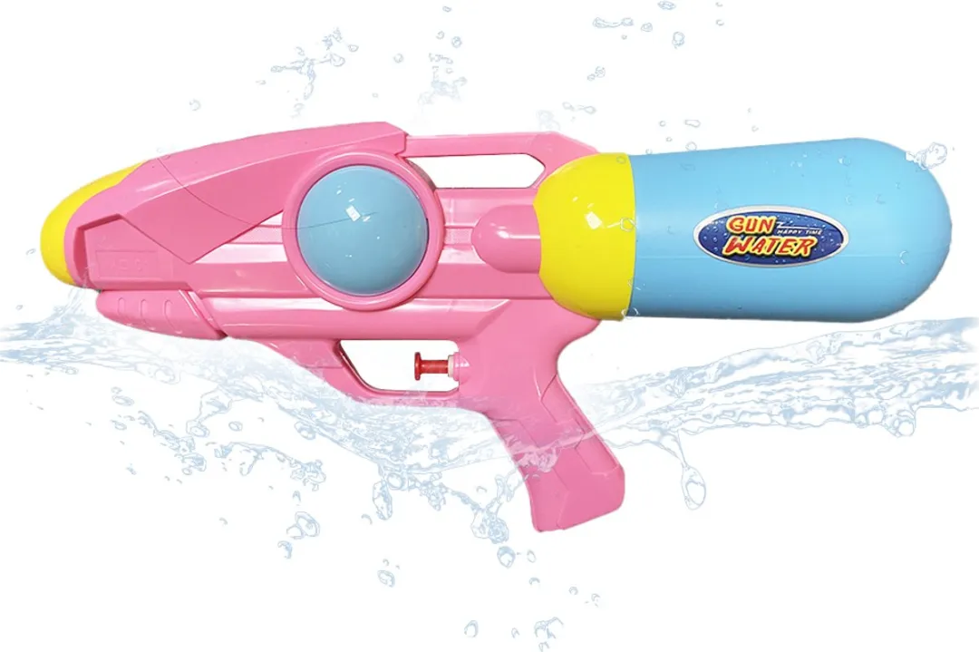 Waterpistool 33cm L - Water Pistool Extra Groot Reservoir - Lichtgewicht 100g - 4 Kleuren - ABS Waterspeelgoed voor Kinderen 3+ - Speelgoed Kinderen - Buitenspeelgoed - Tweekleurig Roze en Blauw