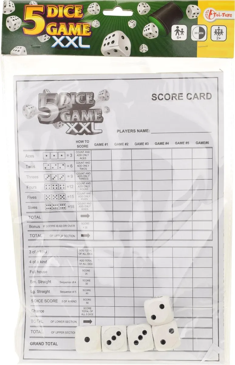 Toi-Toys Dobbelspel Scoreblok XXL