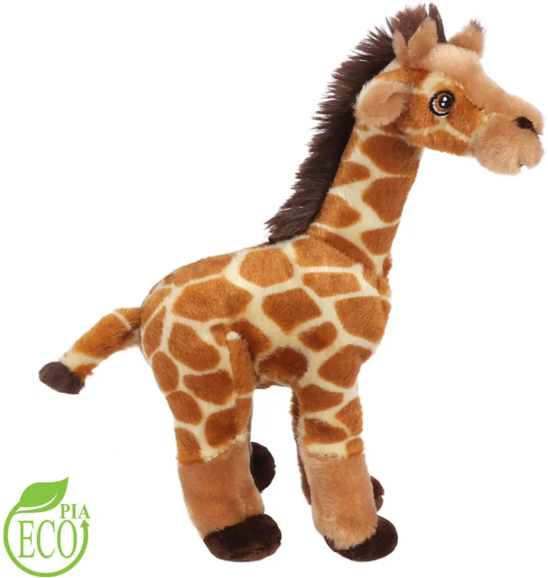 PIA Soft Toys Pluche Eco Knuffel Giraf 25cm - Oranjebruin/Créme/Donkerbruin