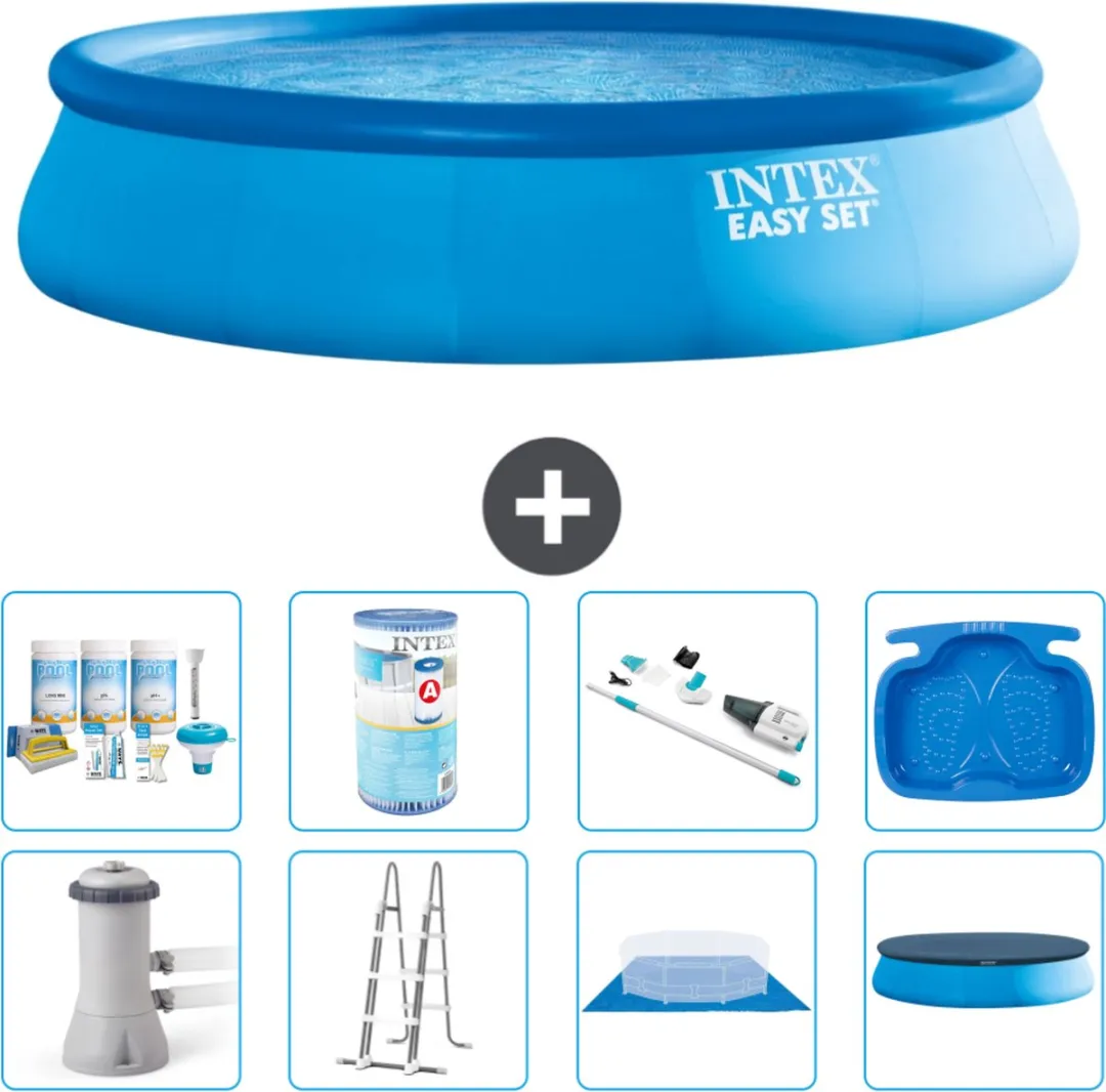 Intex Easy Set Zwembad 457x107cm - Blauw - 12.430L