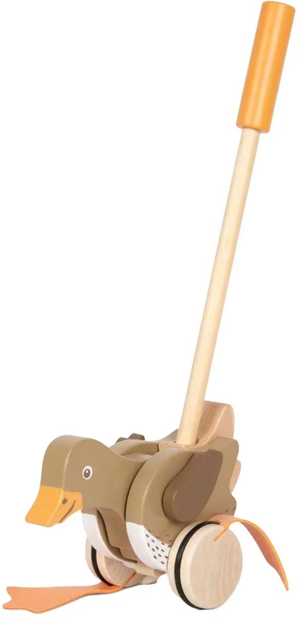 Small Foot Houten Duwfiguur Eend met Bewegende Kop