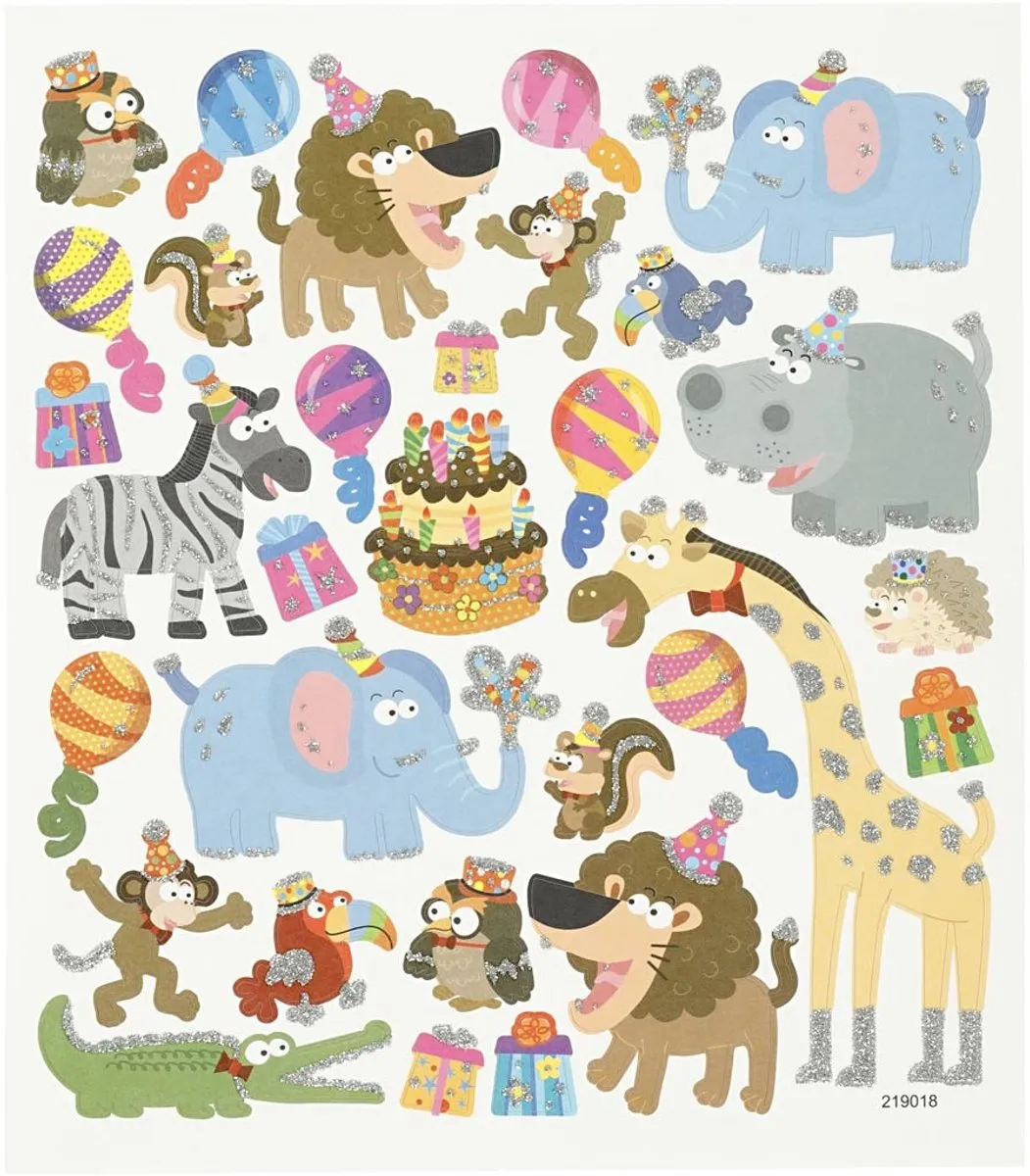 Creativ Company Dieren Party Stickers - Multi Kleur