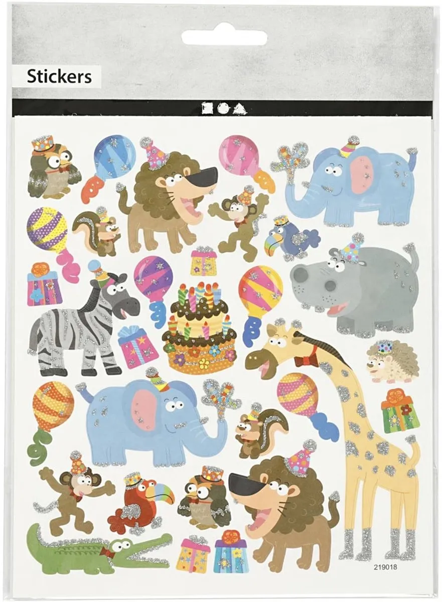 Creativ Company Dieren Party Stickers - Multi Kleur