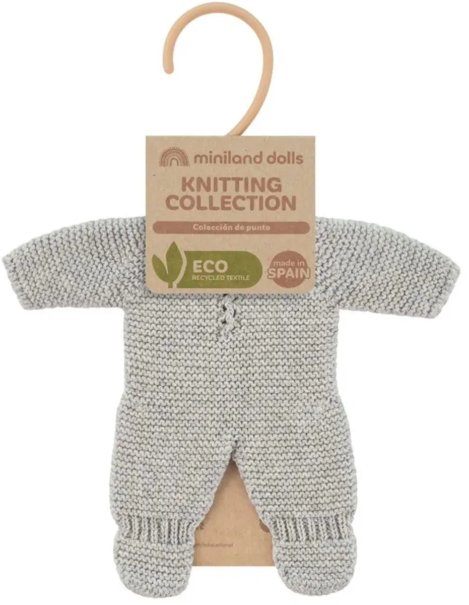 Miniland Pyjama Grijs 21cm - Babypop