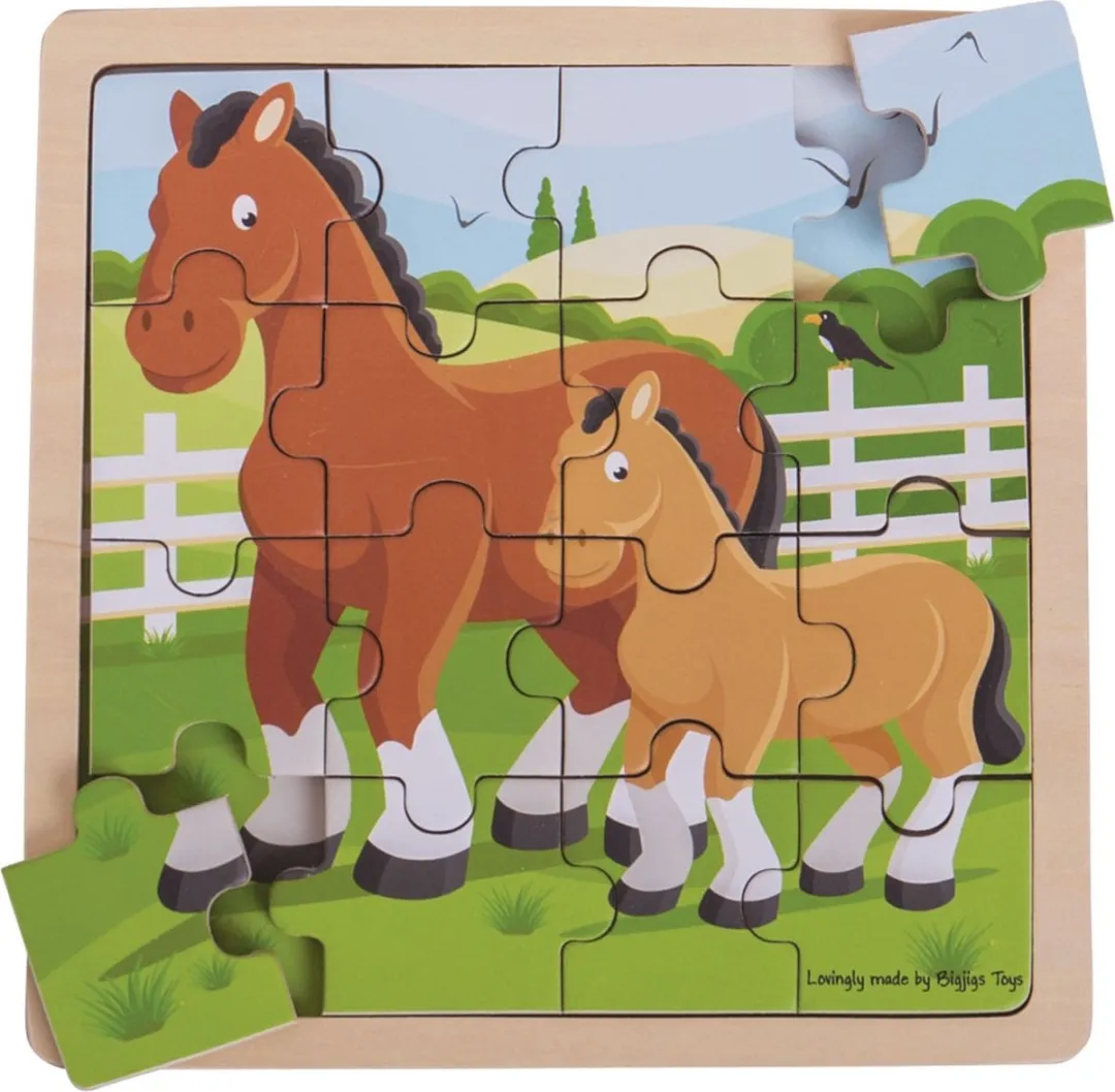 Bigjigs Paard en Veulen Puzzel 1000 Stuks - Multicolor